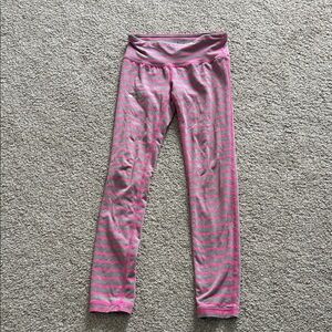 Under Armour Pink and Gray Kids Leggings